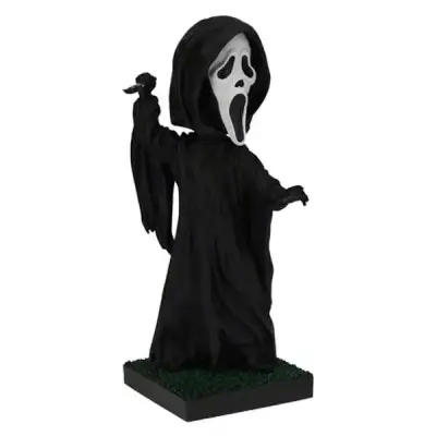 Figurine ghostface stab on grass bobblehead